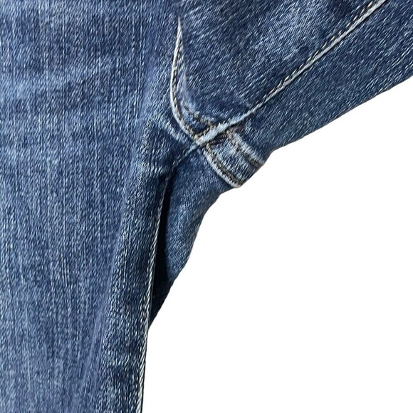 Citizens Of Humanity Rocket High Rise Crop in Carmel Blue Raw Hem Womens Size 25 - Picture 5 of 12